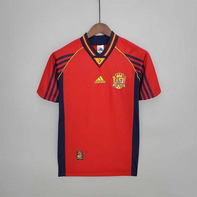 AAA Quality Spain 1998 World Cup Home Soccer Jersey